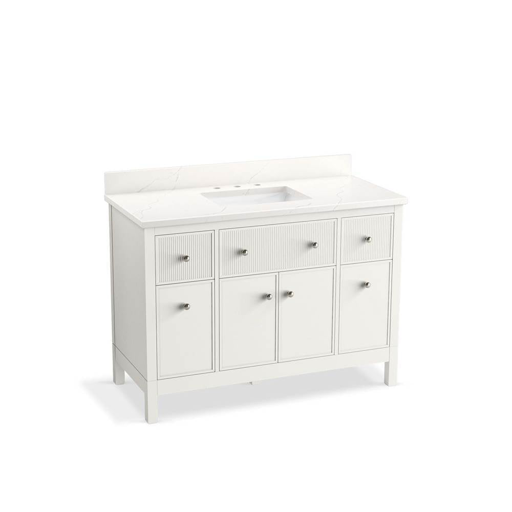 Kohler - MalinE by Studio McGee 48'' bathroom vanity cabinet with sink and quartz top - White