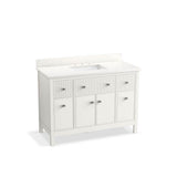 Kohler - MalinE by Studio McGee 48'' bathroom vanity cabinet with sink and quartz top - White