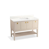 Kohler - Seagrove by Studio McGee 48'' bathroom vanity cabinet with sink and quartz top - Light Clay