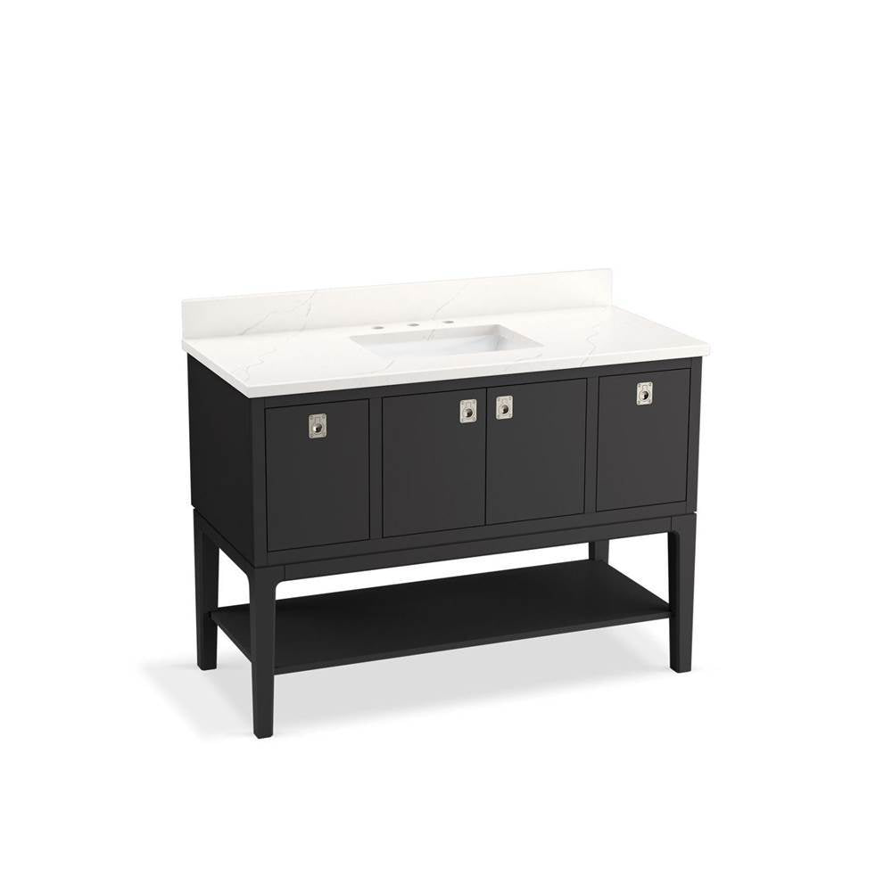 Kohler - Seagrove by Studio McGee 48'' bathroom vanity cabinet with sink and quartz top - Ferrous Grey