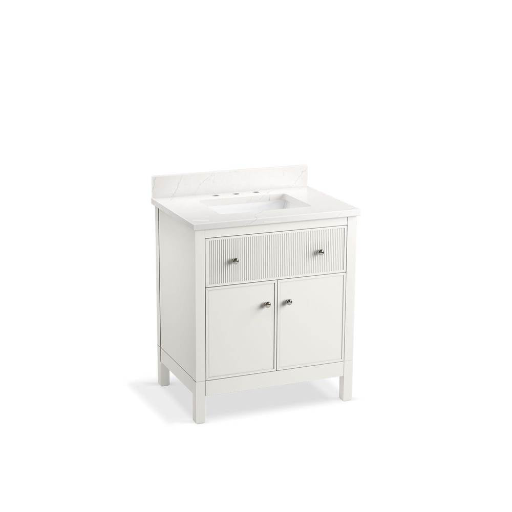 Kohler - MalinE by Studio McGee 30'' bathroom vanity cabinet with sink and quartz top - White