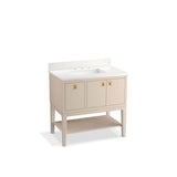 Kohler - Seagrove by Studio McGee 36'' bathroom vanity cabinet with sink and quartz top - Light Clay