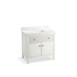 Kohler - MalinE by Studio McGee 36'' bathroom vanity cabinet with sink and quartz top - White