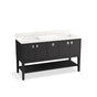 Kohler - Seagrove by Studio McGee 60'' bathroom vanity cabinet with sinks and quartz top - Ferrous Grey