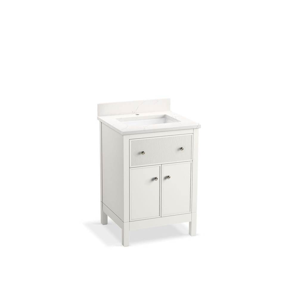 Kohler - MalinE by Studio McGee 24'' bathroom vanity cabinet with sink and quartz top - White