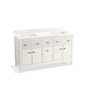 Kohler - MalinE by Studio McGee 60'' bathroom vanity cabinet with sinks and quartz top - White