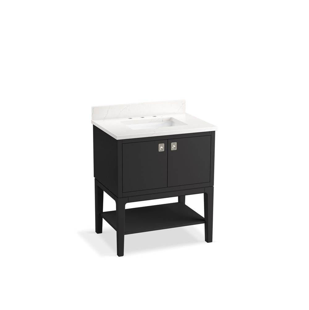 Kohler - Seagrove by Studio McGee 30'' bathroom vanity cabinet with sink and quartz top - Ferrous Grey