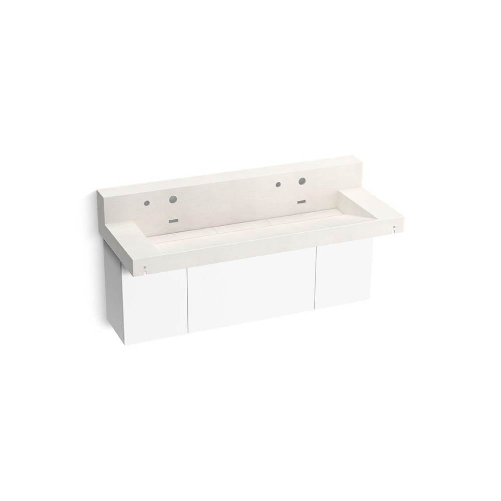 Kohler - ConstellationE 60'' wall-mount trough lavatory system with backsplash - Arrow Root