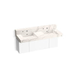 Kohler - ConstellationE 60'' wall-mount basin lavatory system with backsplash - Et Cal Gold
