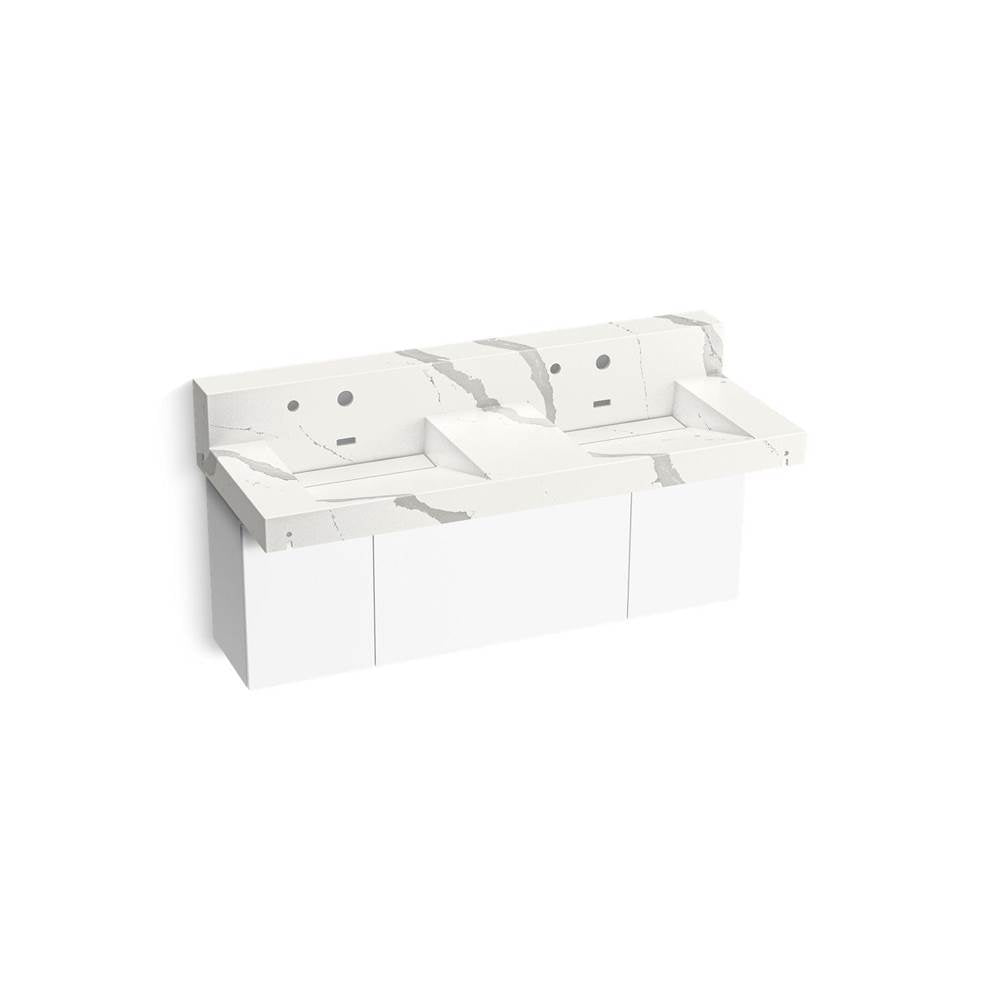 Kohler - ConstellationE 60'' wall-mount basin lavatory system with backsplash - Et Bianco Cal