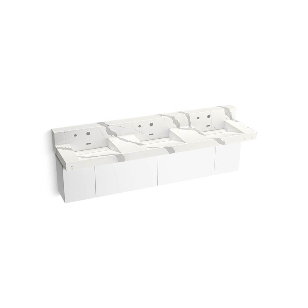 Kohler - ConstellationE 90'' wall-mount basin lavatory system with backsplash - Et Bianco Cal
