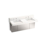 Kohler - ConstellationE 60'' wall-mount basin lavatory system with backsplash - Designer White