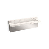Kohler - ConstellationE 90'' wall-mount trough lavatory system with backsplash - Et Cal Gold