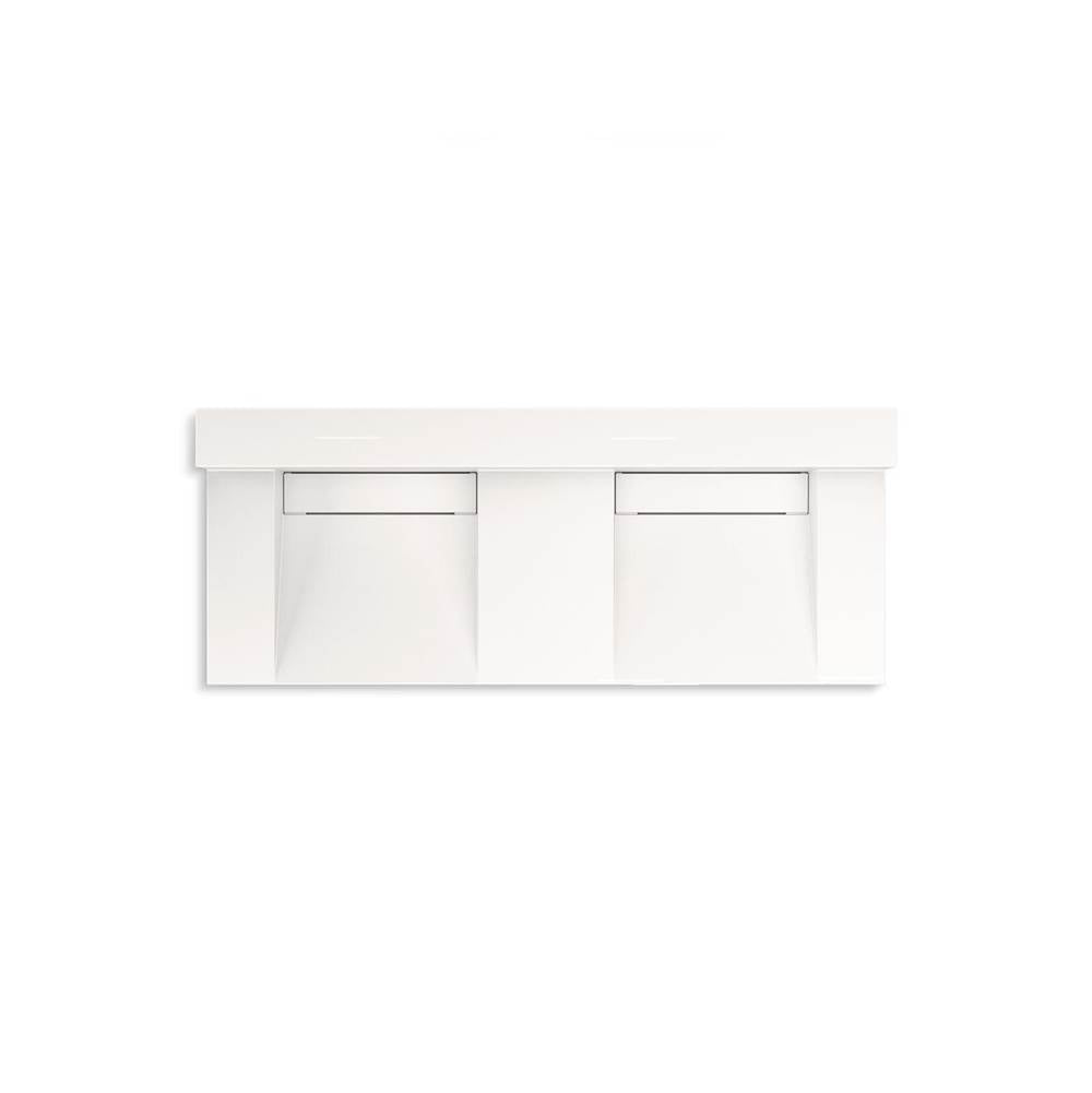 Kohler - ConstellationE 60'' wall-mount basin lavatory system with backsplash - Designer White
