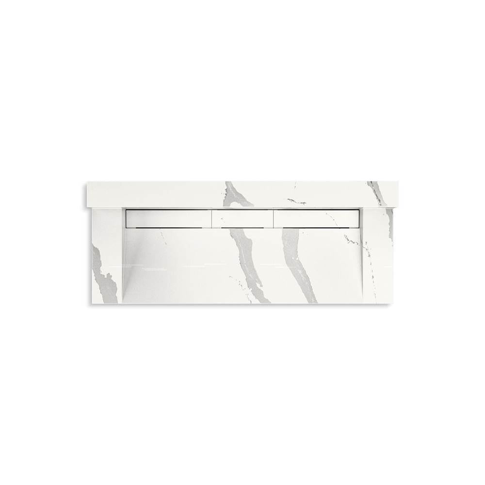 Kohler - ConstellationE 60'' wall-mount trough lavatory system with backsplash - Et Bianco Cal