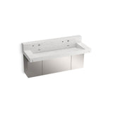 Kohler - ConstellationE 60'' wall-mount trough lavatory system with backsplash - Pearl Jasmine