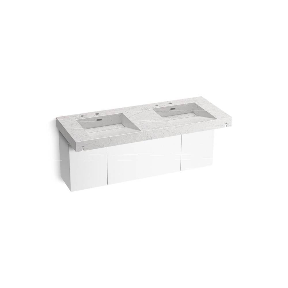 Kohler - ConstellationE 60'' wall-mount basin lavatory system - Pearl Jasmine
