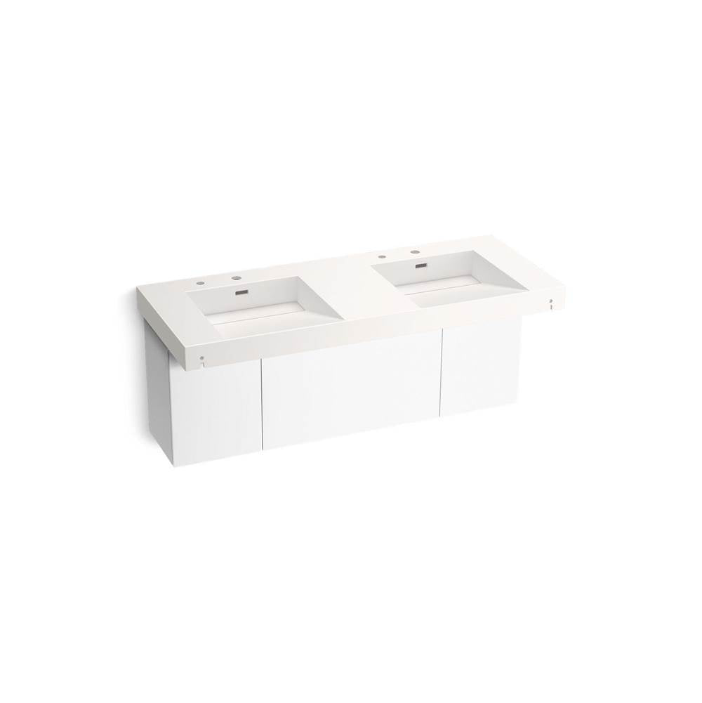 Kohler - ConstellationE 60'' wall-mount basin lavatory system - Designer White