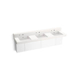 Kohler - ConstellationE 90'' wall-mount basin lavatory system with backsplash - Designer White
