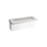 Kohler - ConstellationE 60'' wall-mount trough lavatory system - Pearl Jasmine