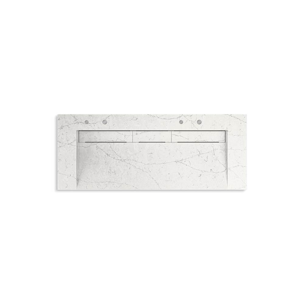 Kohler - ConstellationE 60'' wall-mount trough lavatory system - Pearl Jasmine