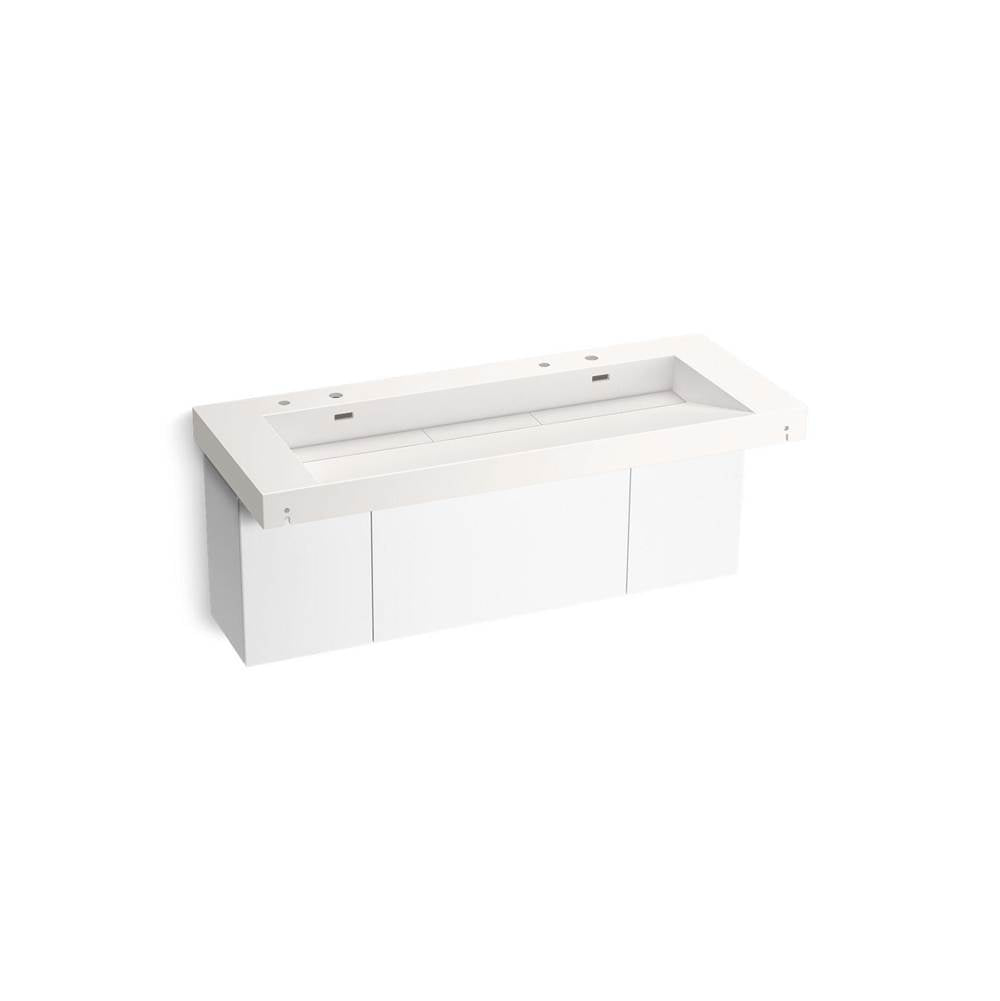 Kohler - ConstellationE 60'' wall-mount trough lavatory system - Designer White