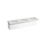 Kohler - ConstellationE 90'' wall-mount basin lavatory system - Pearl Jasmine