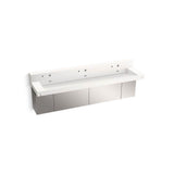 Kohler - ConstellationE 90'' wall-mount trough lavatory system with backsplash - Designer White