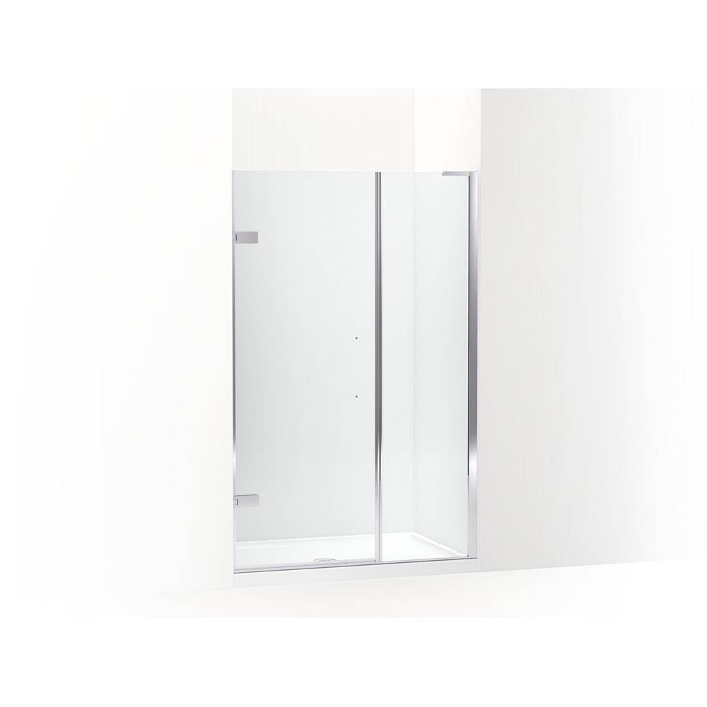 Kohler - ComposedE 3/8'' pivot door glass and hardware, no handle - Bright Polished Silver