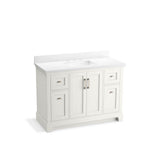 Kohler - CharlemontE 48'' bathroom vanity cabinet with sink and quartz top - White