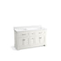 Kohler - CharlemontE 60'' bathroom vanity cabinet with sinks and quartz top - White
