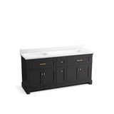 Kohler - CharlemontE 72'' bathroom vanity cabinet with sinks and quartz top - Ferrous Grey