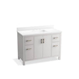 Kohler - Kresla 48'' bathroom vanity cabinet with sink and quartz top - Atmos Grey