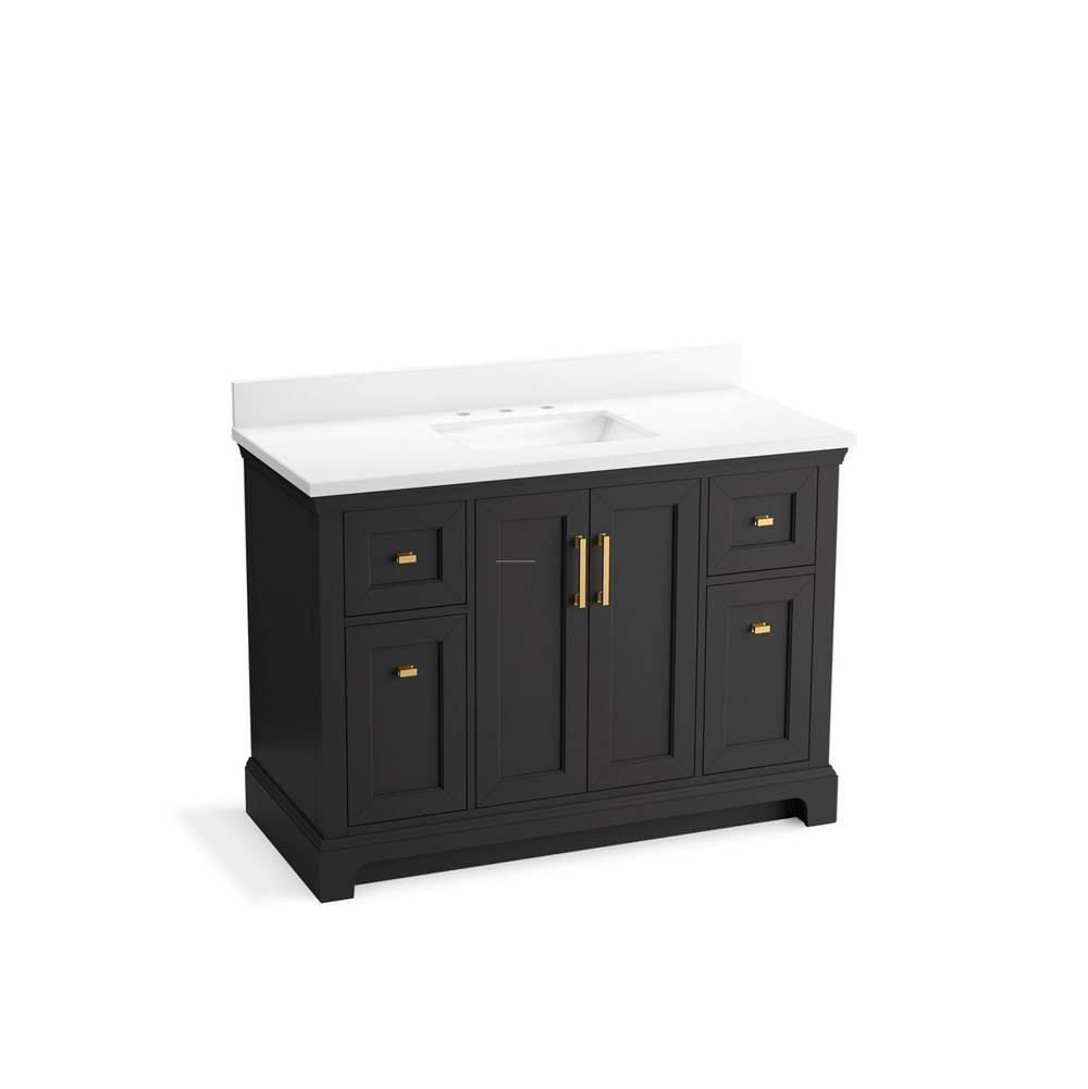 Kohler - CharlemontE 48'' bathroom vanity cabinet with sink and quartz top - Ferrous Grey
