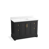 Kohler - CharlemontE 48'' bathroom vanity cabinet with sink and quartz top - Ferrous Grey