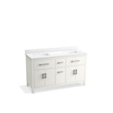 Kohler - Kresla 60'' bathroom vanity cabinet with sinks and quartz top - White