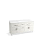 Kohler - Kresla 72'' bathroom vanity cabinet with sinks and quartz top - White