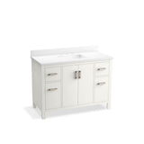 Kohler - Kresla 48'' bathroom vanity cabinet with sink and quartz top - White