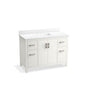 Kohler - Kresla 48'' bathroom vanity cabinet with sink and quartz top - White