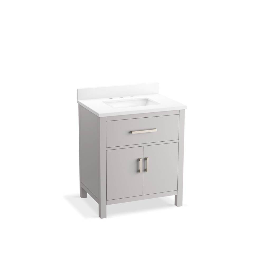 Kohler - Kresla 30'' bathroom vanity cabinet with sink and quartz top - Atmos Grey