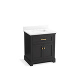 Kohler - CharlemontE 30'' bathroom vanity cabinet with sink and quartz top - Ferrous Grey