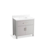 Kohler - Kresla 36'' bathroom vanity cabinet with sink and quartz top - Atmos Grey