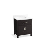 Kohler - Kresla 30'' bathroom vanity cabinet with sink and quartz top - Carbon Oak