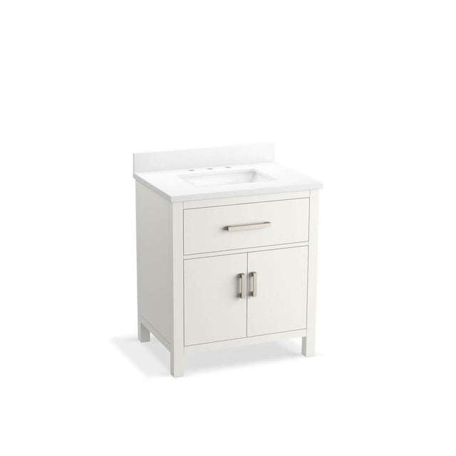 Kohler - Kresla 30'' bathroom vanity cabinet with sink and quartz top - White