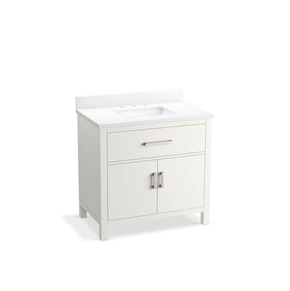 Kohler - Kresla 36'' bathroom vanity cabinet with sink and quartz top - White