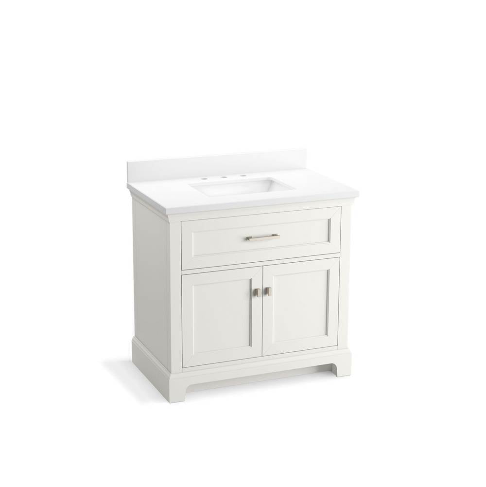 Kohler - CharlemontE 36'' bathroom vanity cabinet with sink and quartz top - White