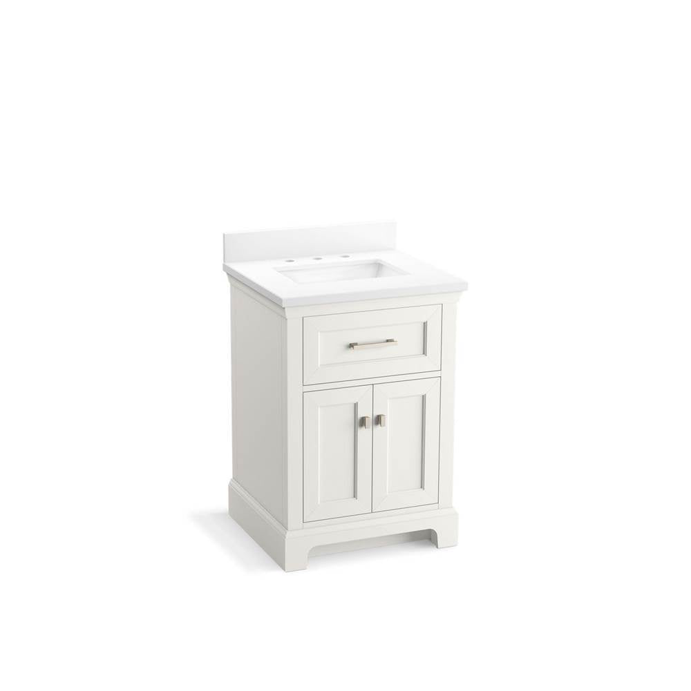 Kohler - CharlemontE 24'' bathroom vanity cabinet with sink and quartz top - White