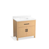 Kohler - Kresla 36'' bathroom vanity cabinet with sink and quartz top - Light Oak