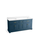 Kohler - CharlemontE 72'' bathroom vanity cabinet with sinks and quartz top - Tidal Blue