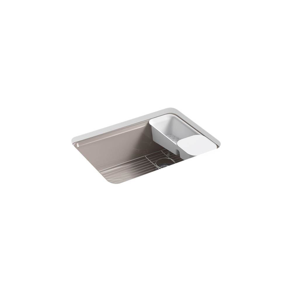 Kohler - Riverby 27'' undermount single-bowl workstation kitchen sink - Truffle